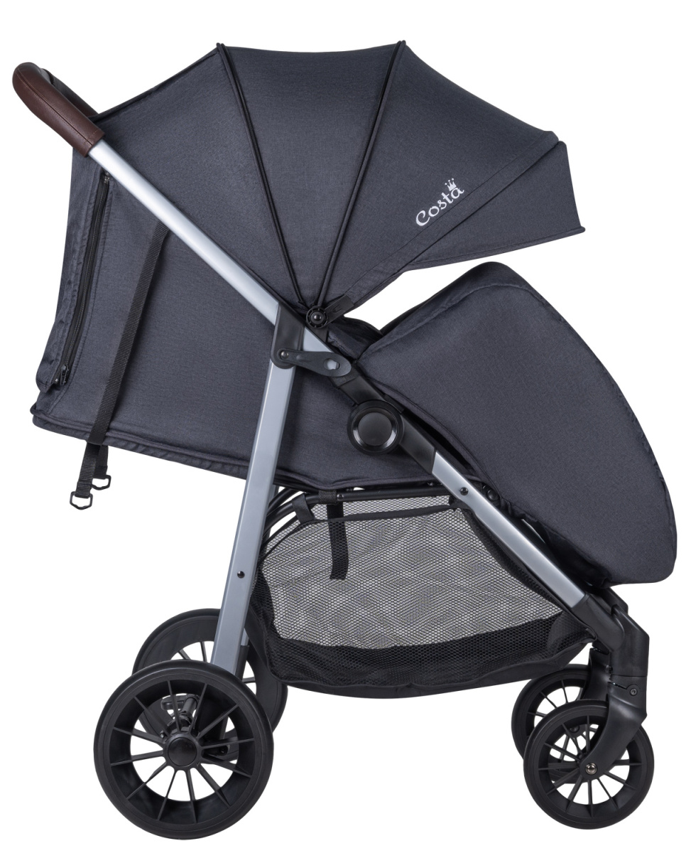 Коляска детская прогулочная Farfello COSTA Jenny + (Steel Grey/ Темно-серый)