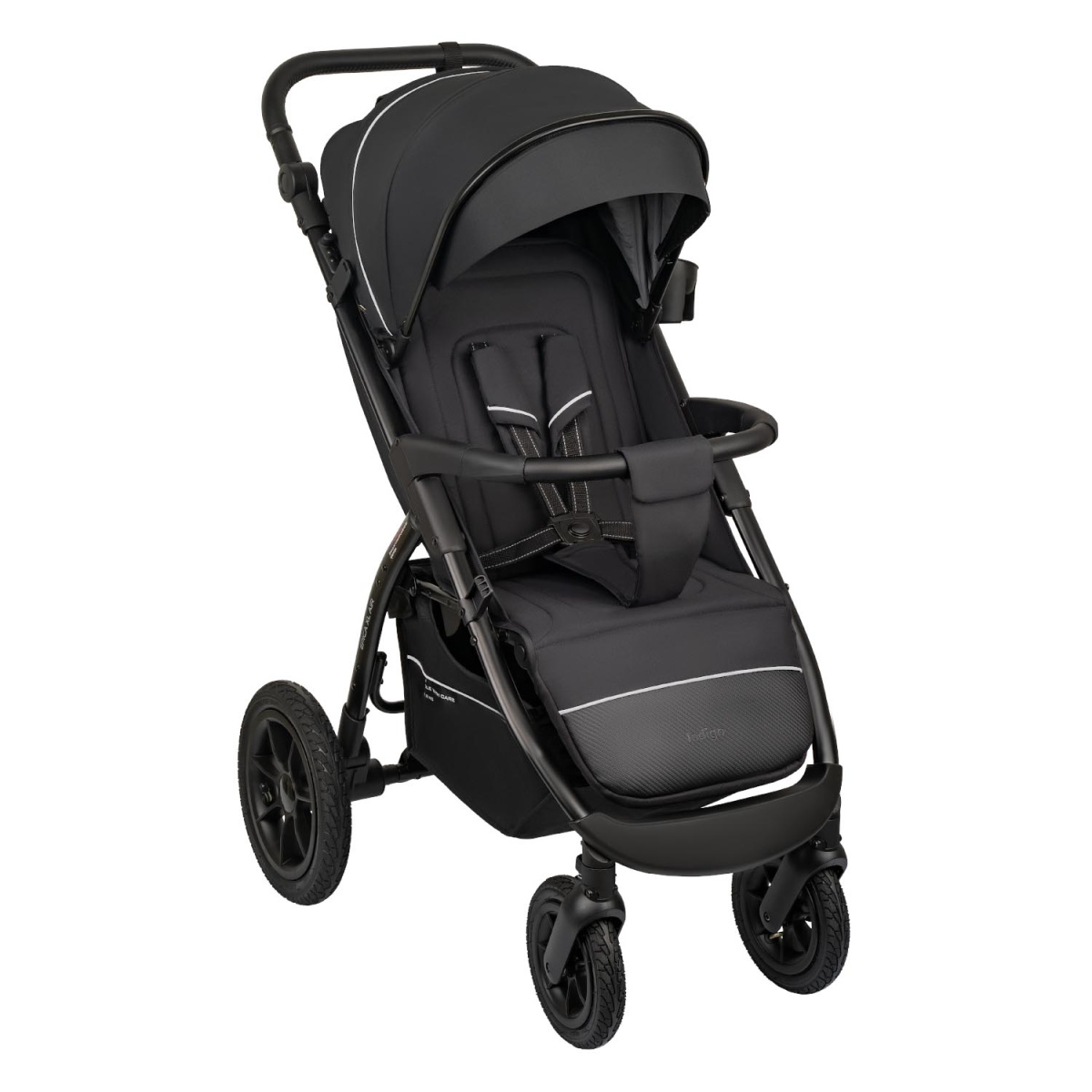 Коляска прогулочная Indigo EPICA XL AIR с сумкой черный