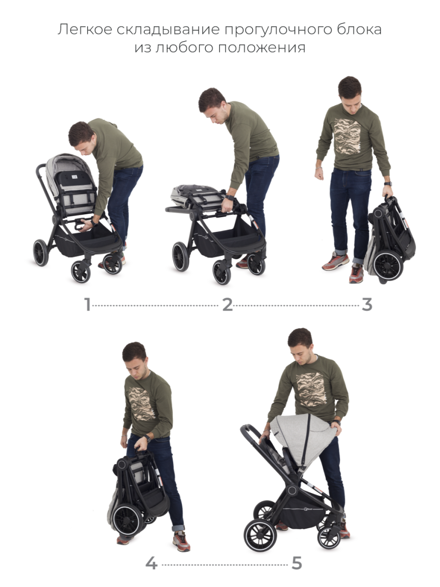 Коляска 3 в 1 Rant Flex Trends Blue jeans синий