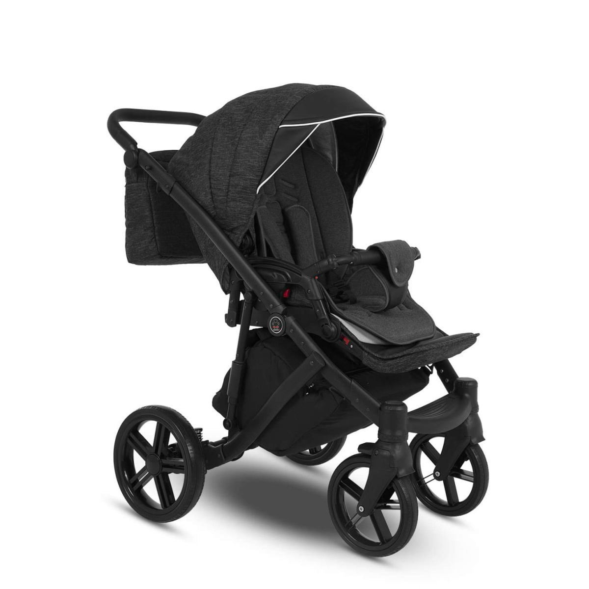 Коляска Camarelo Avenger 3 в 1 черный меланж/черная экокожа