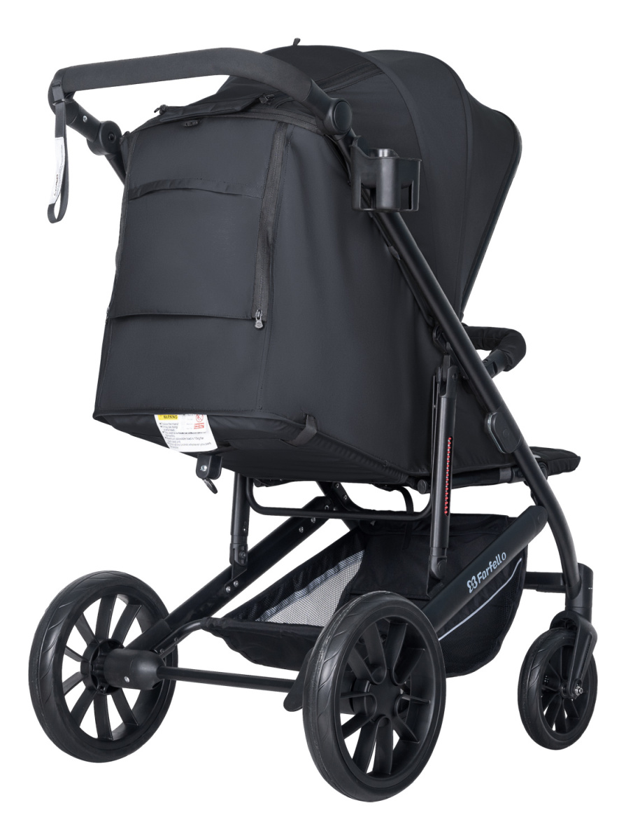 Коляска детская прогулочная Farfello Bonnie black (Charcoal Black/Угольно-черный)