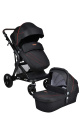 Коляска модульная 2 в 1 Farfello Jolly-S (J-77 чёрная)