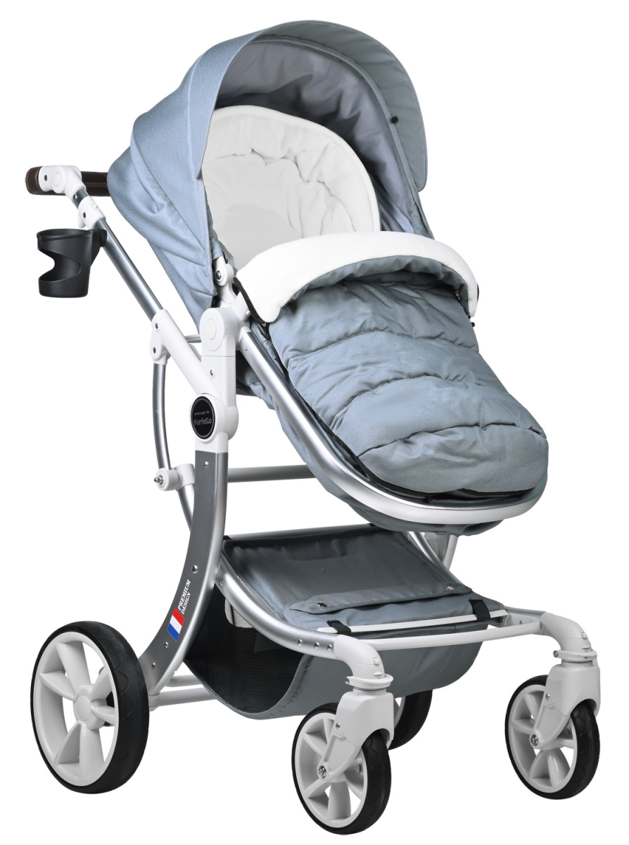 Коляска трансформер Farfello Aimile Original New Pearl (Стальной Серый NDP-3)