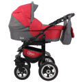 Коляска 2 в 1 Rant Fenix Len 11 красно-серый