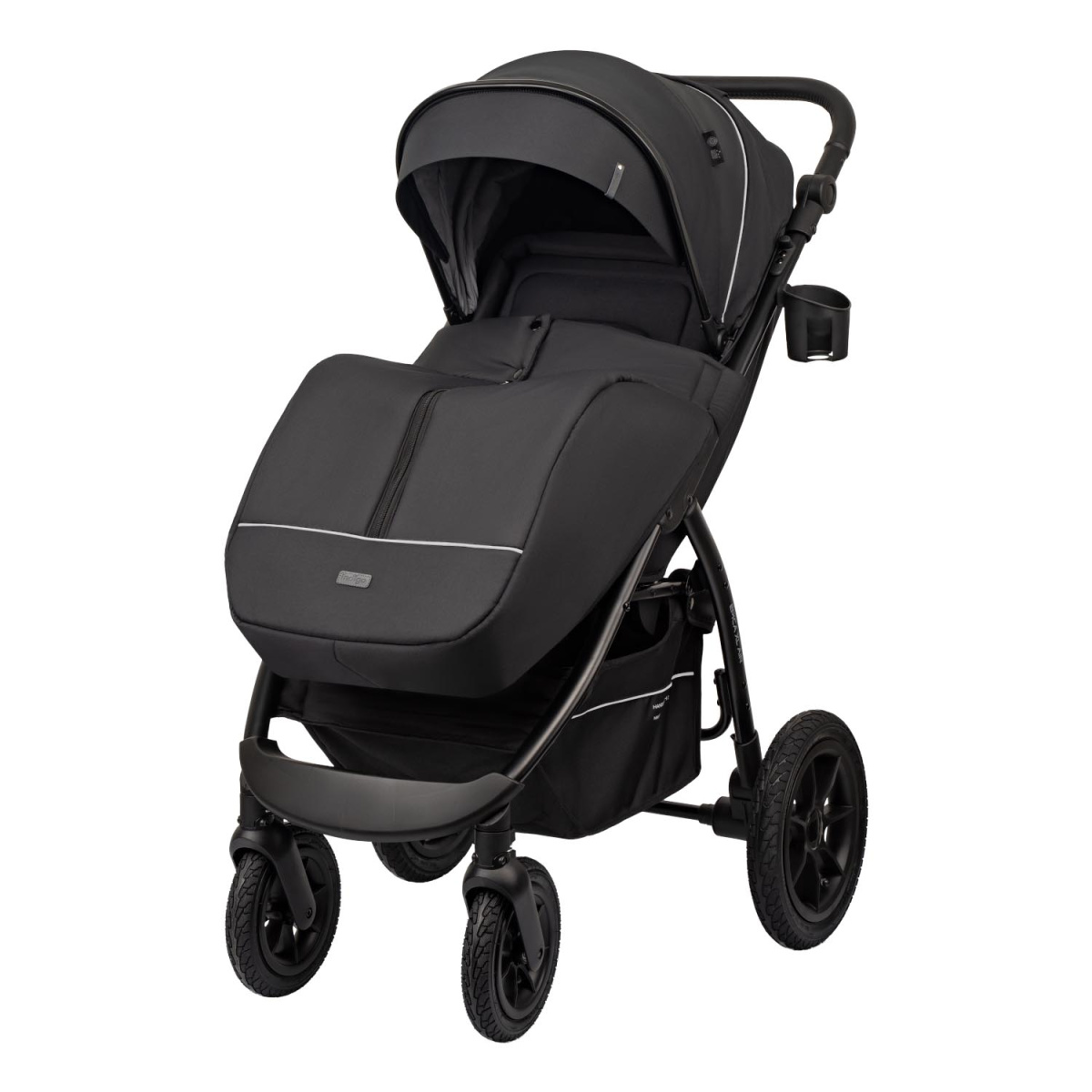 Коляска прогулочная Indigo EPICA XL AIR с сумкой черный
