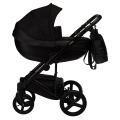 Коляска 2 в 1 Indigo Tour Eco, Te 07 (Черная кожа + Черный)