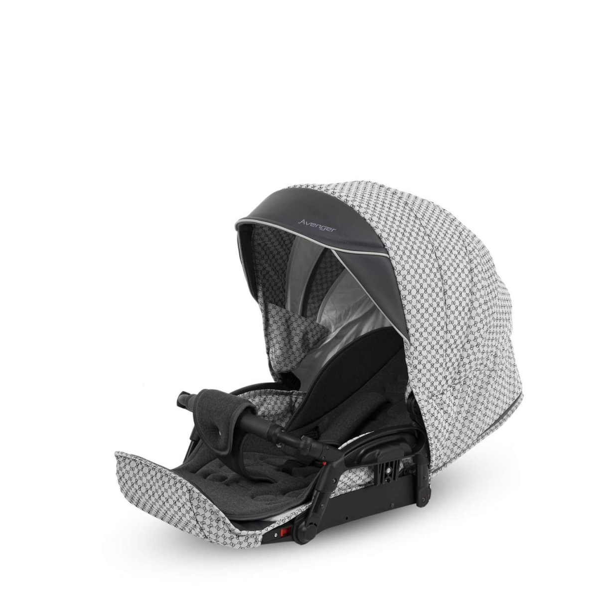 Коляска Camarelo Avenger 2 в 1 светло-серый жаккард/серая экокожа