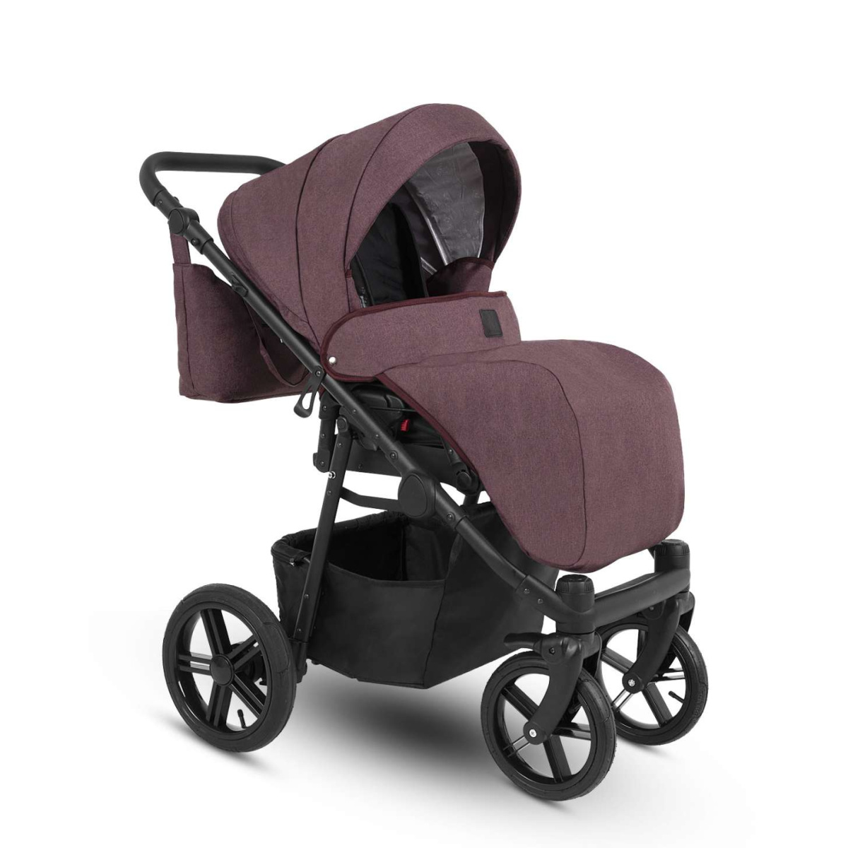 Коляска Camarelo Picco 3 в 1 гранатовый меланж