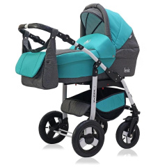 Коляска 2 в 1 Rant Fenix Len 03 серо-бирюзовый