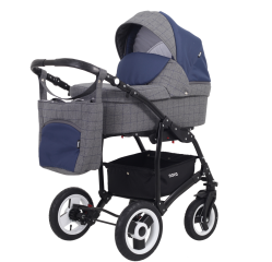 Коляска 2 в 1 Rant Nova 01 серый-синий