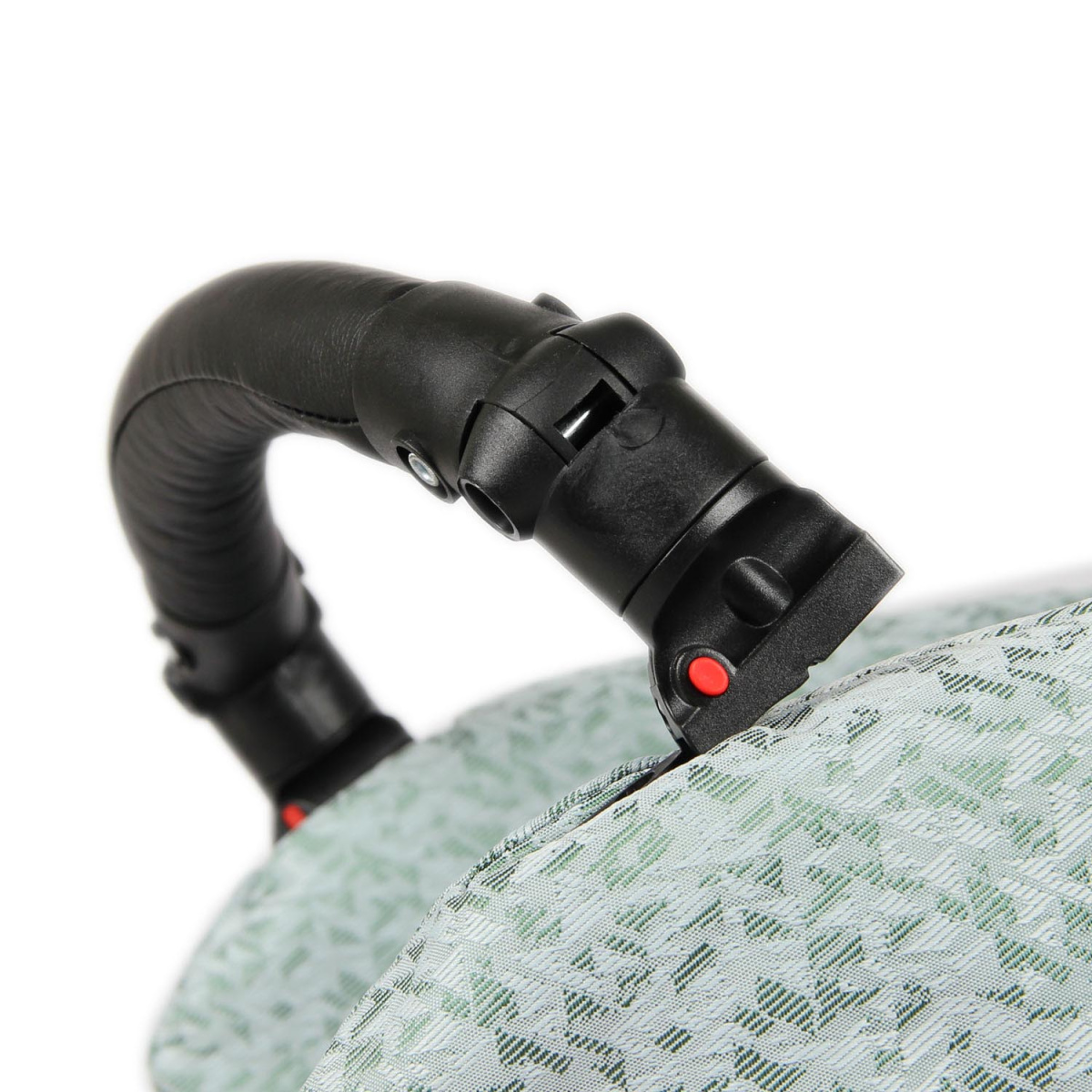 Коляска 2 в 1 Indigo MIO - Mi 06 (шалфей кожа+зеленый узор)