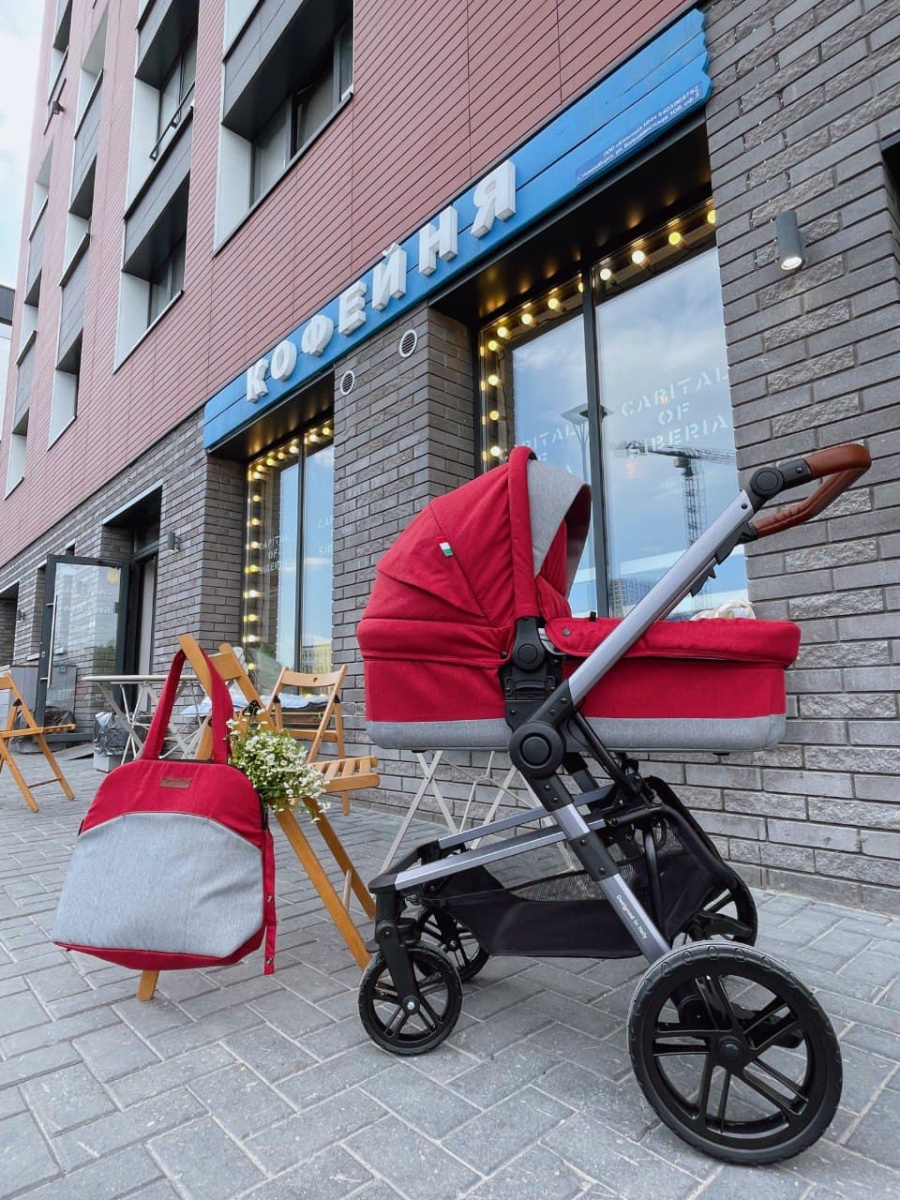 Коляска модульная 2 в 1 Farfello Zuma Duo Comfort (ZDC-11 Рубиновый)