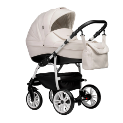 Коляска 2 в 1 Indigo Special, Is 01 (Белая кожа)