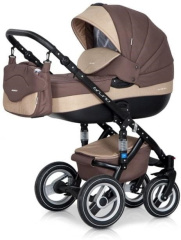 Коляска 3 в 1 Riko Bruno 05 коричнево-бежевый