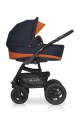 Коляска 2 в 1 Riko Basic Alfa 04 черно-оранжевый