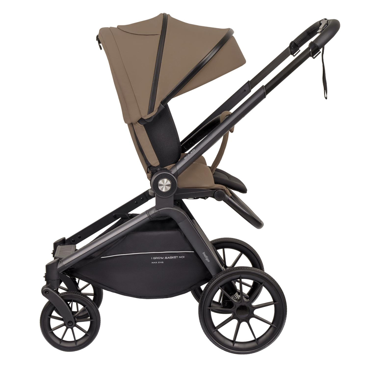 Коляска 2 в 1 Indigo SOLAR темно-бежевый
