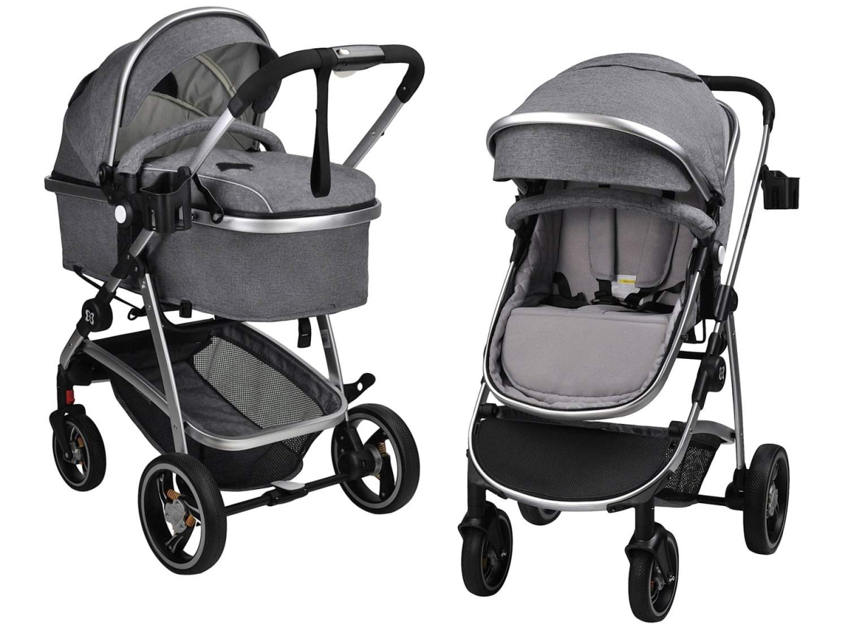 Коляска трансформер Farfello Pristina (Серый PS-11)