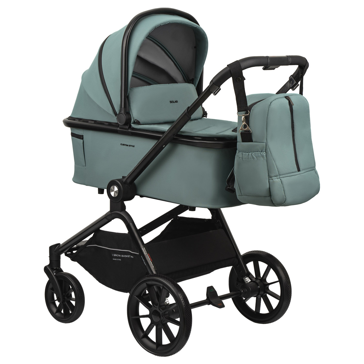 Коляска 2 в 1 Indigo SOLAR зеленый