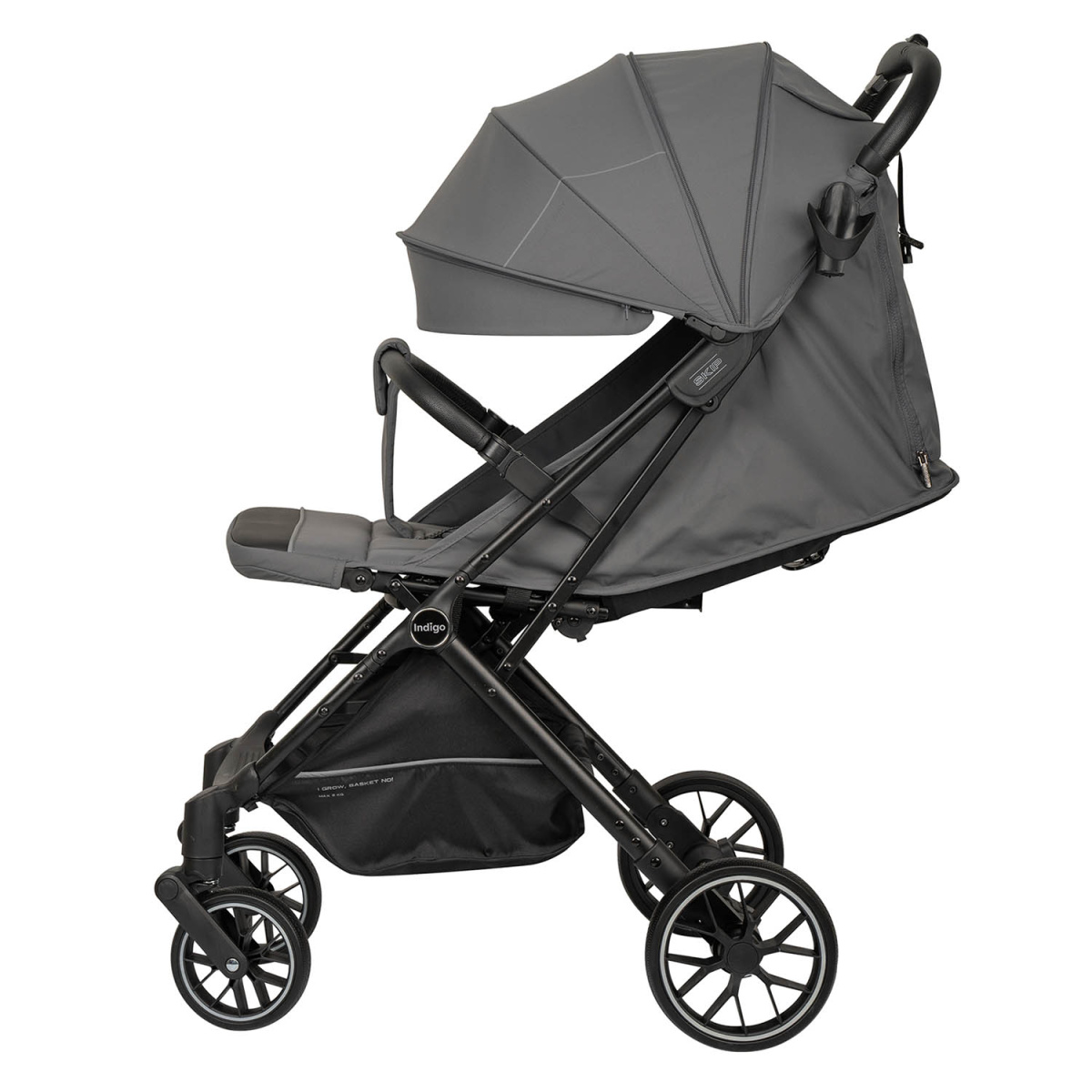 Коляска прогулочная Indigo SKIP темно-серый