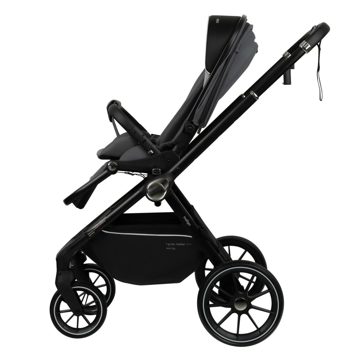 Коляска прогулочная Indigo GLOSS темно-серый