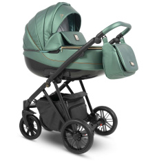 Коляска Camarelo Zeo 3 в 1 экокожа зеленый