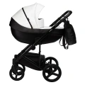 Коляска 2 в 1 Indigo TOUR ECO Te 10 (черная кожа+белая кожа)