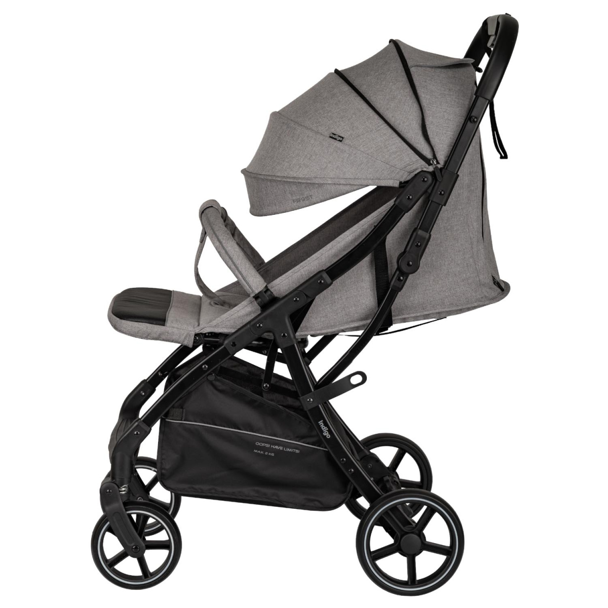 Коляска прогулочная Indigo FROST серый