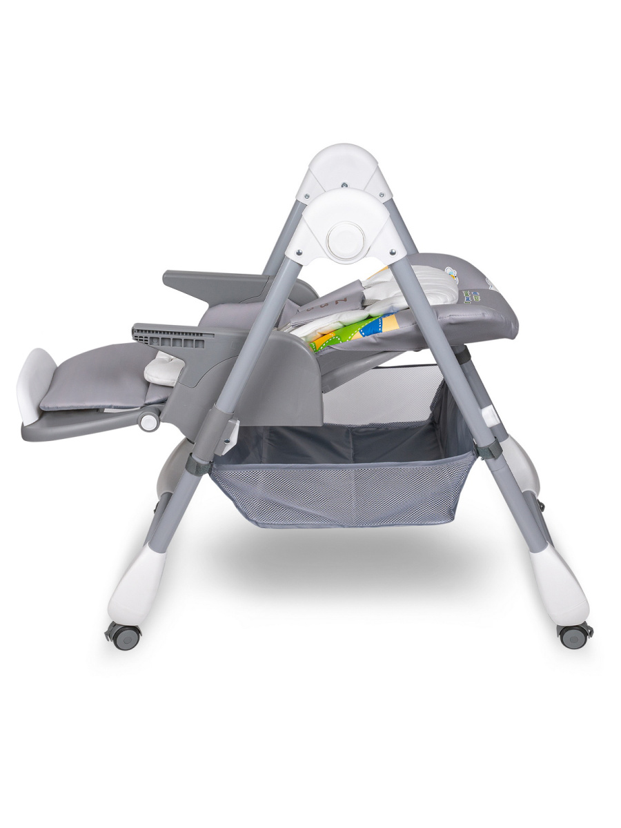 Стульчик для кормления Sevillababy Zoo Brown, Dk.Grey, т.серый, динозаврик