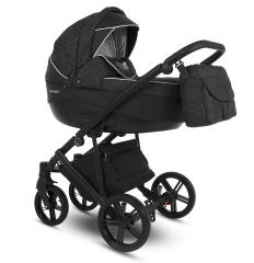 Коляска Camarelo Avenger 2 в 1черный меланж/черная экокожа