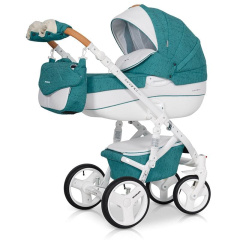 Коляска 2 в 1 Riko Bruno Luxe 03 бирюзовый