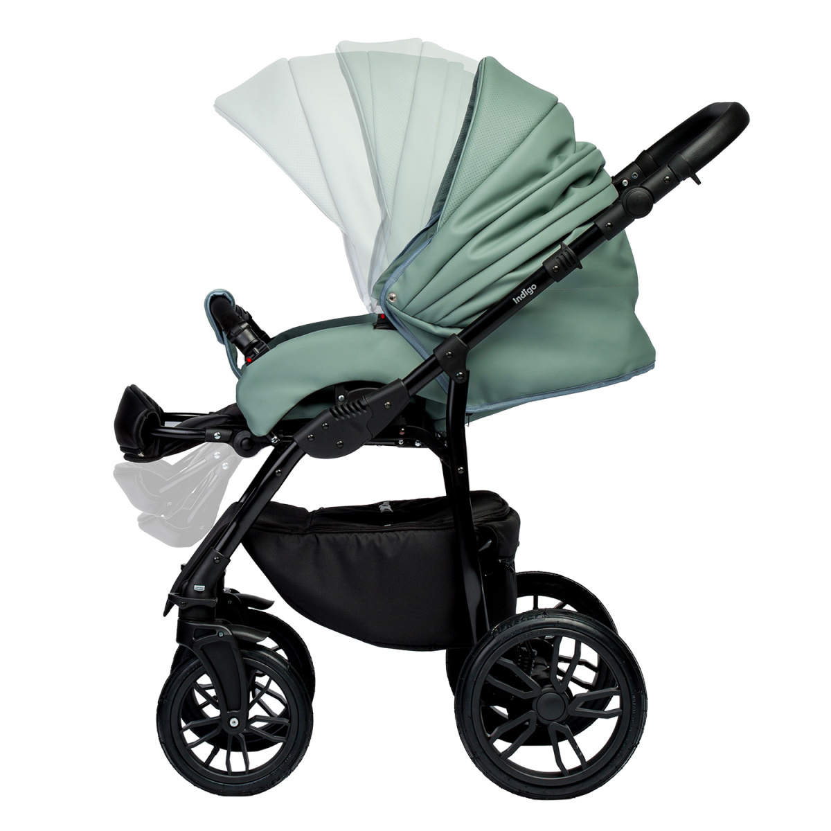 Коляска 2 в 1 Indigo Special, Is 05 (Шалфей кожа)