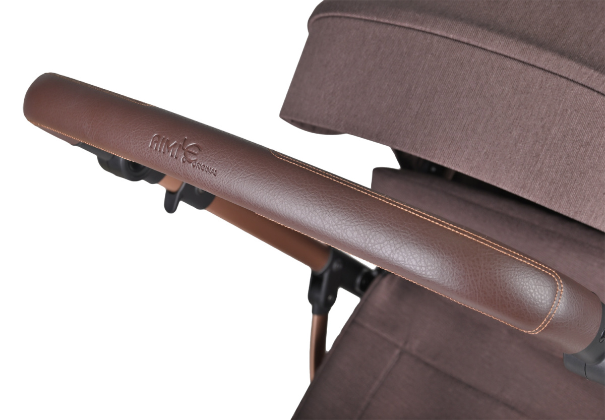 Коляска трансформер Farfello Aimile Original New Gold (Шоколадный NDG-3)