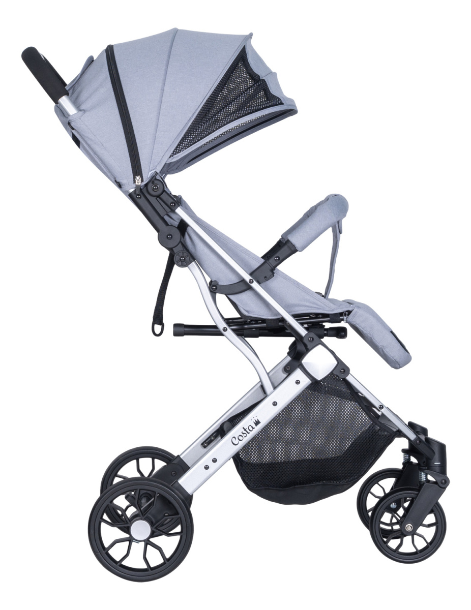 Коляска детская прогулочная Farfello COSTA Linda Silver (Grey/ серый L-1)