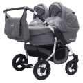 Коляска для двойни 2 в 1 Bart-Plast Fenix Duo Prime 02 черный джинс