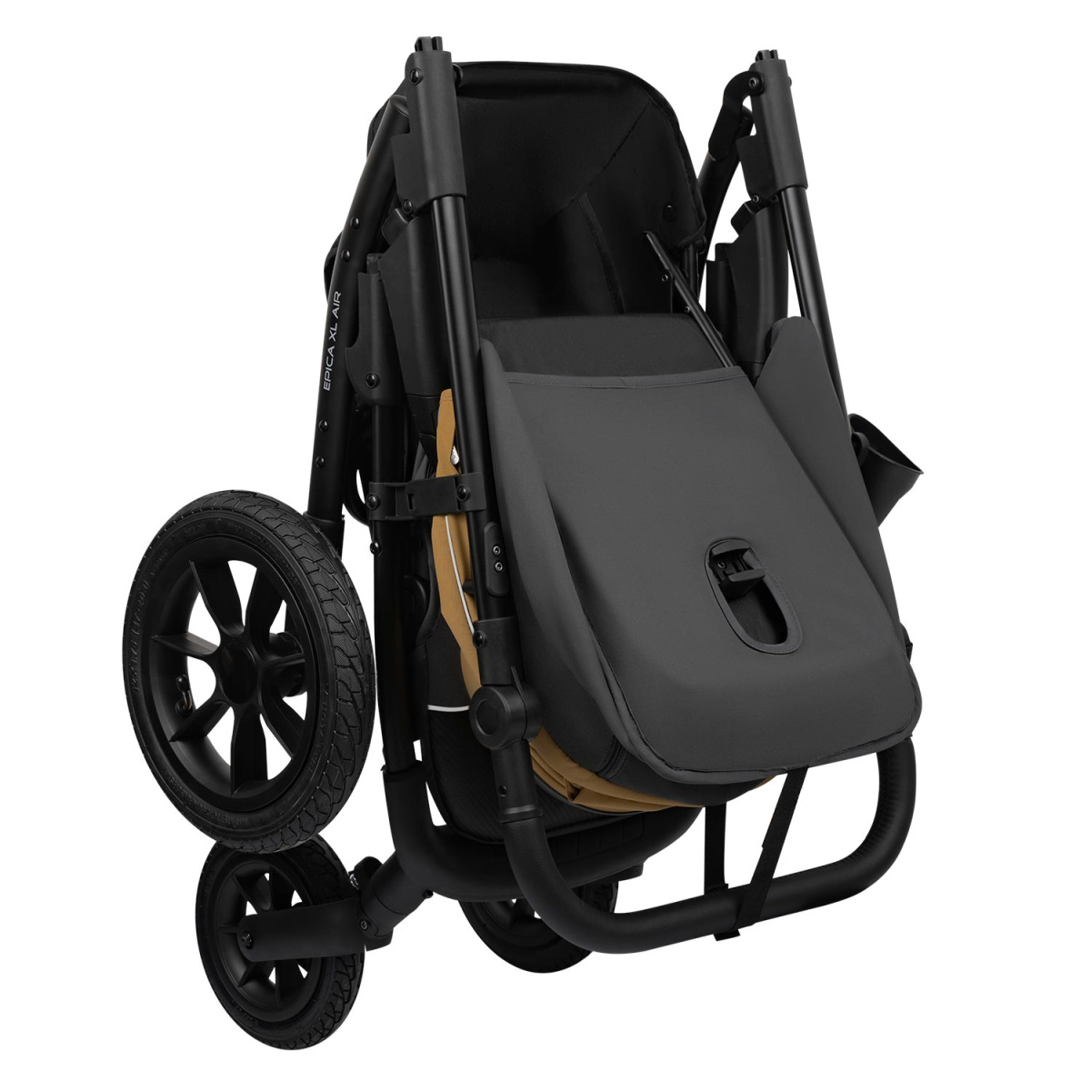 Коляска прогулочная Indigo EPICA XL AIR с сумкой бежевый-серый