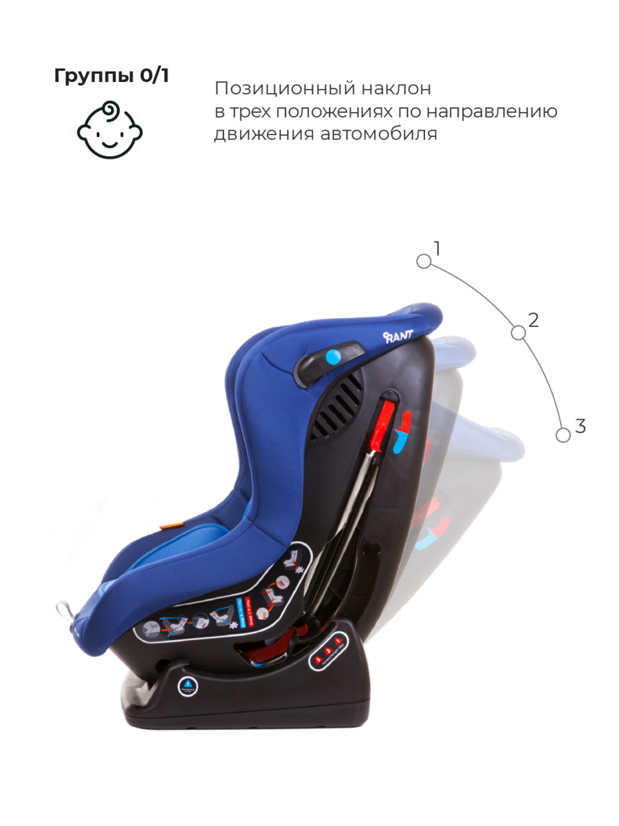 Автокресло Rant Pilot группа 0-1 (0-18 кг), цвет: синий