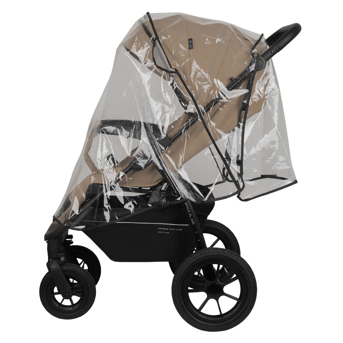 Коляска прогулочная Indigo EPICA XL AIR с сумкой бежевый