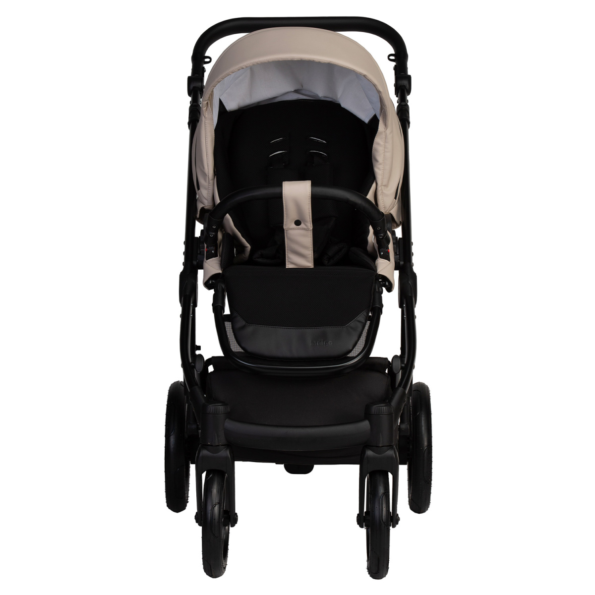 Коляска 2в1 Indigo LAMAR - La 02 (св.бежевая кожа)