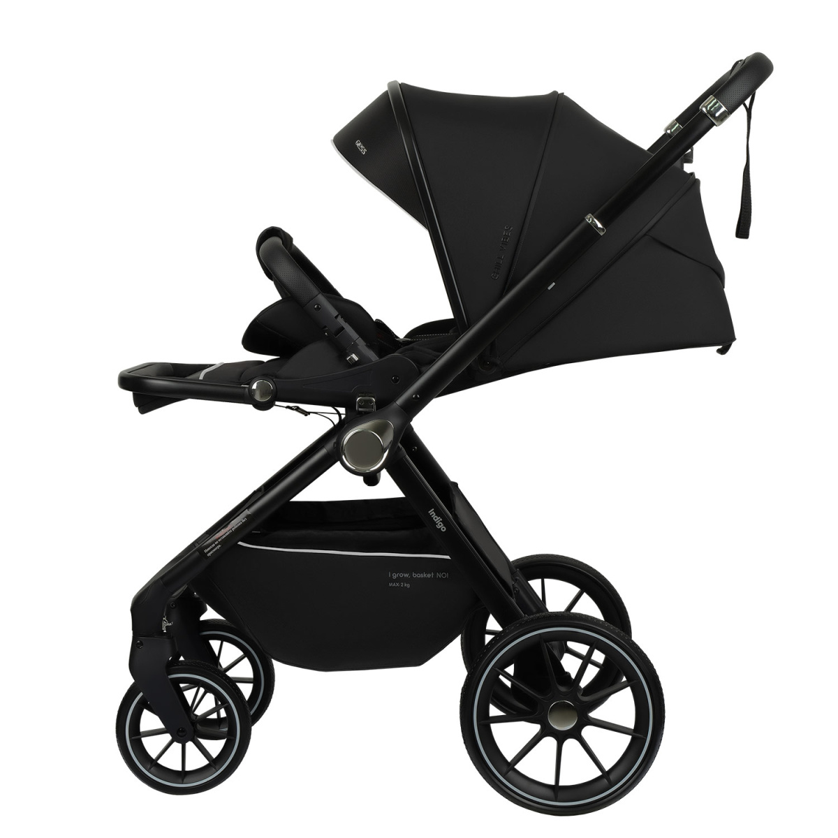 Коляска прогулочная Indigo GLOSS черный