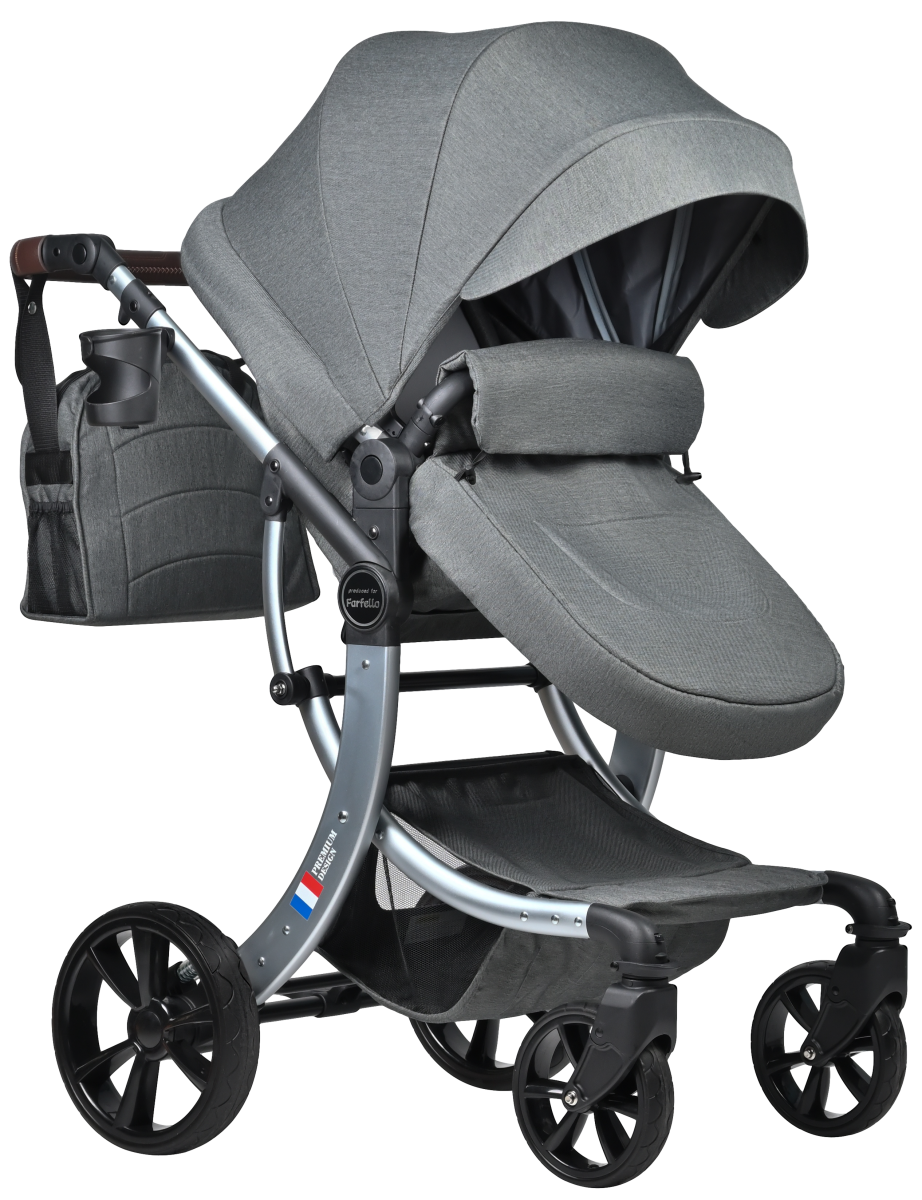 Коляска трансформер Farfello Aimile Original New Silver (Темно-серый NDS-2)