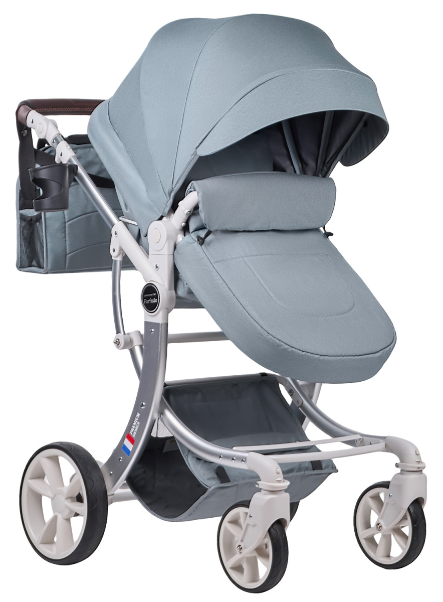 Коляска трансформер Farfello Aimile Original New Pearl (Стальной Серый NDP-3)