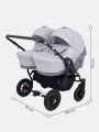 Коляска для двойни 2 в 1 Rant Siena Duo 04 графит-серый