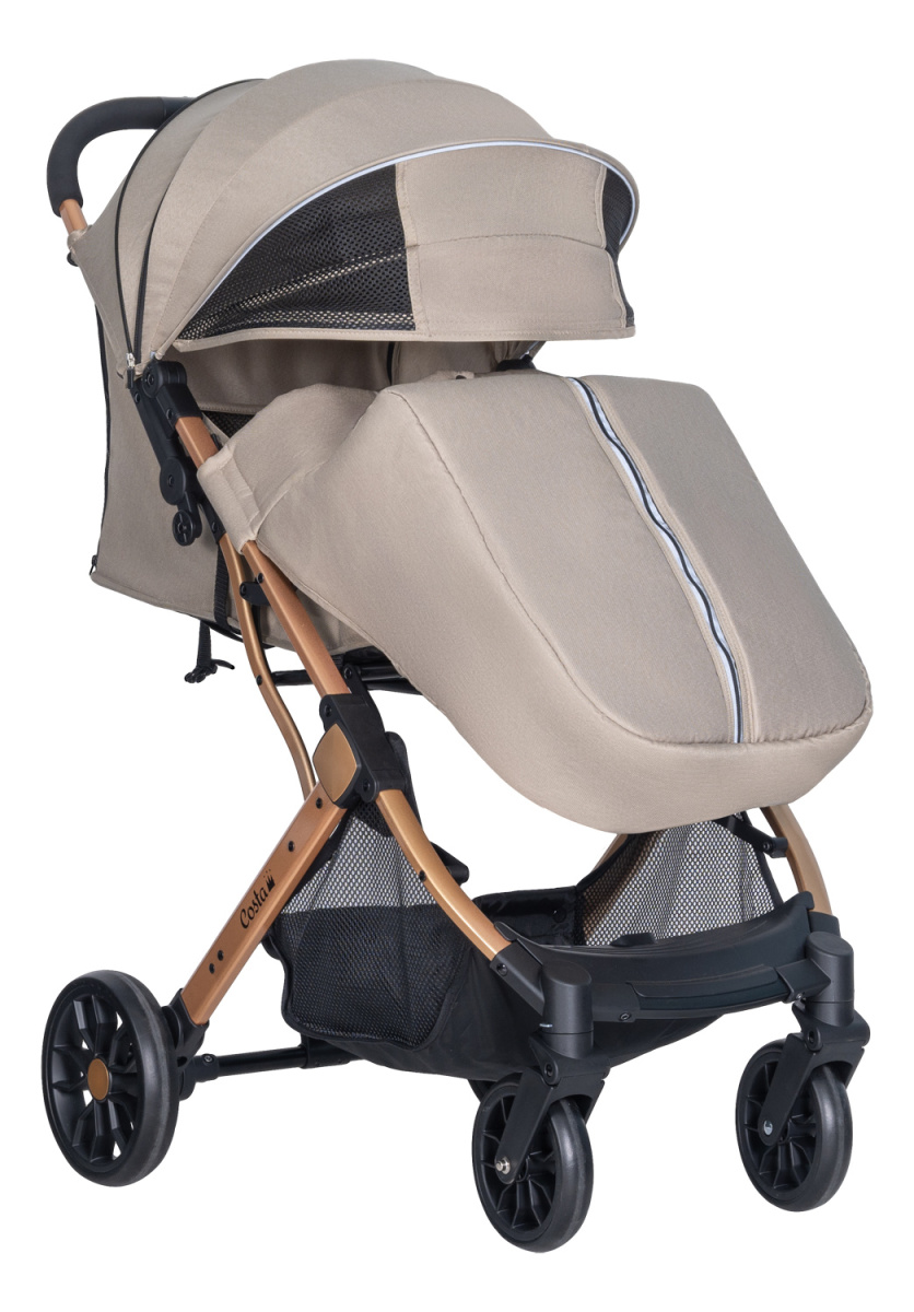 Коляска детская прогулочная Farfello COSTA Linda Gold (beige/ бежевый L-4)