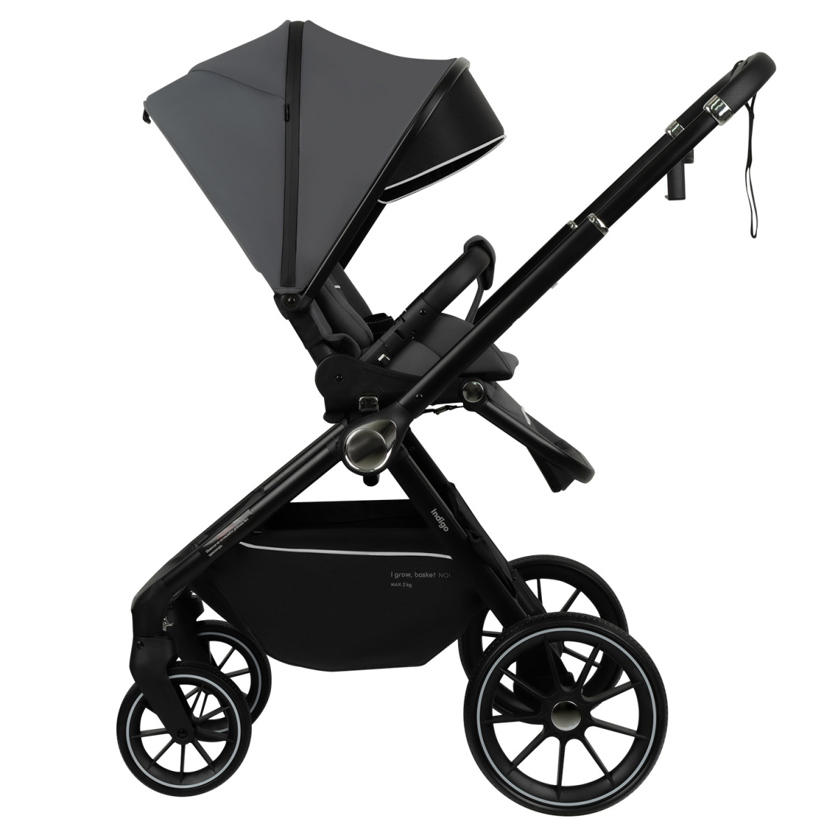 Коляска прогулочная Indigo GLOSS темно-серый