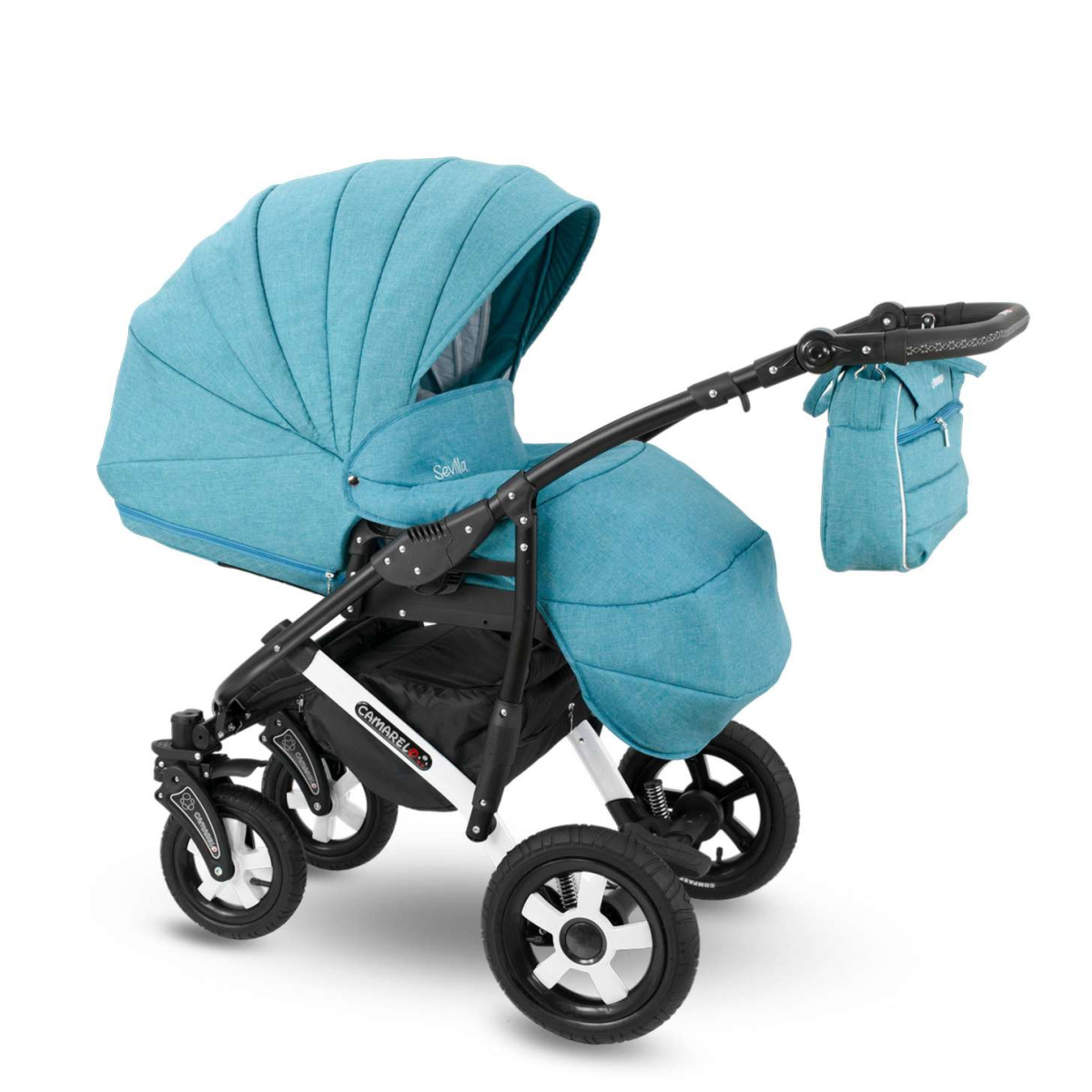 Коляска Camarelo Sevilla XSE 2 в 1 бирюзовый меланж