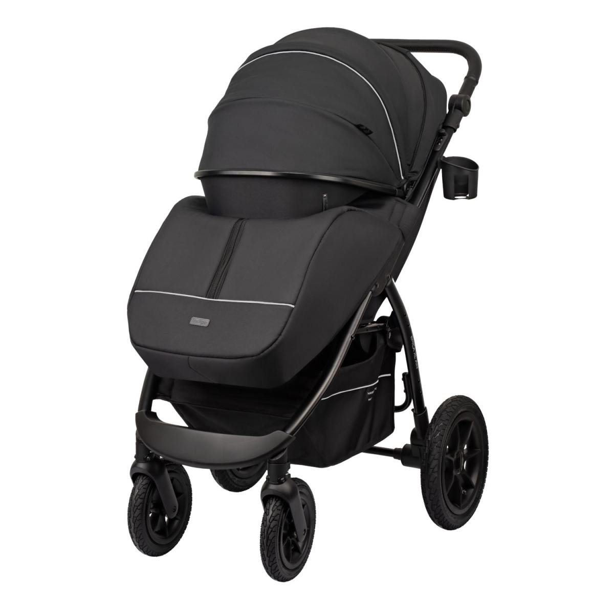 Коляска прогулочная Indigo EPICA XL AIR с сумкой черный
