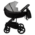 Коляска 2 в 1 Indigo Tour Eco, Te 02 (Черная кожа + Серая кожа)