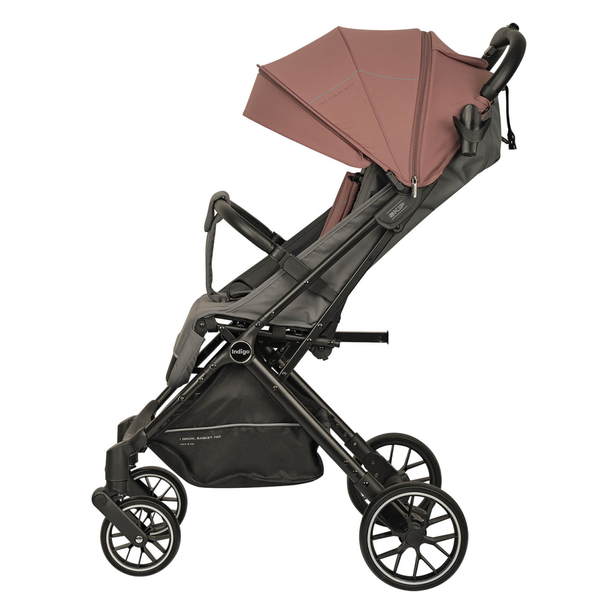 Коляска прогулочная Indigo SKIP розовый