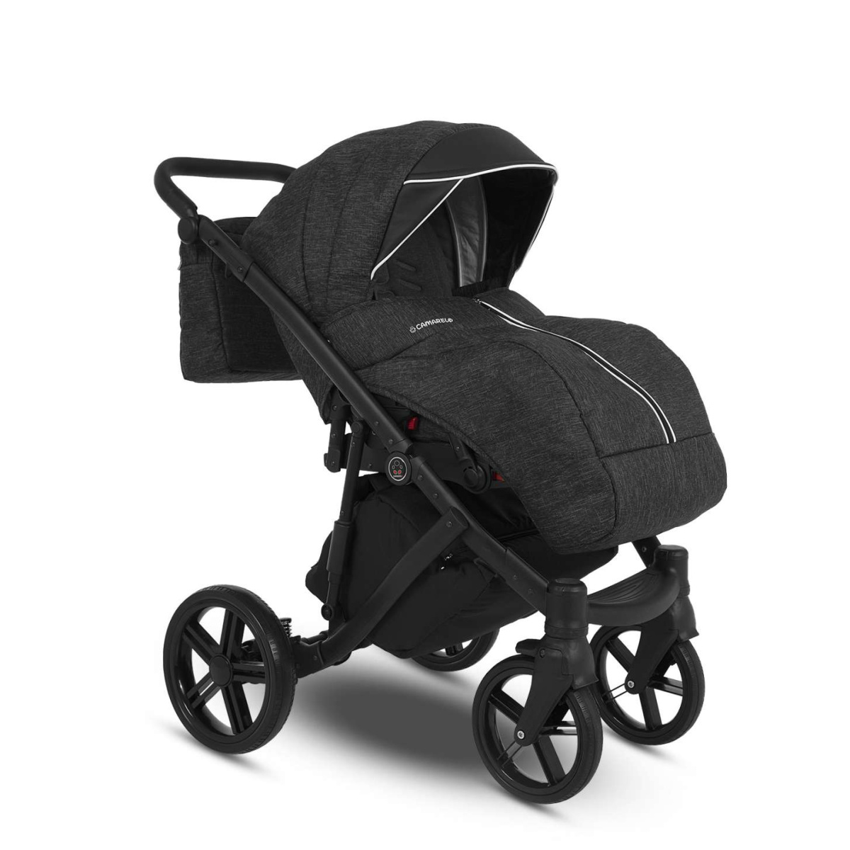 Коляска Camarelo Avenger 3 в 1 черный меланж/черная экокожа