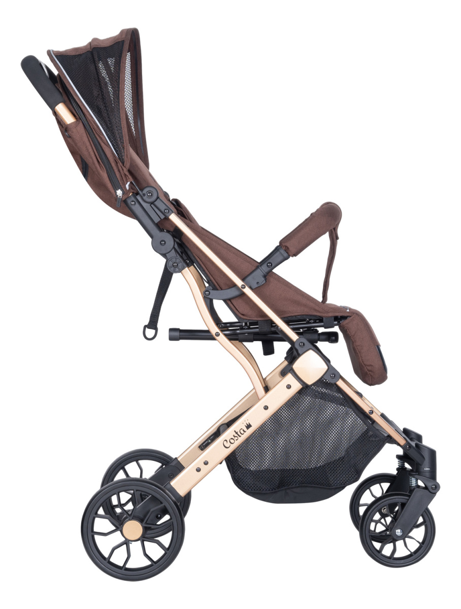 Коляска детская прогулочная Farfello COSTA Linda Gold (chocolate/ шоколадный L-3)